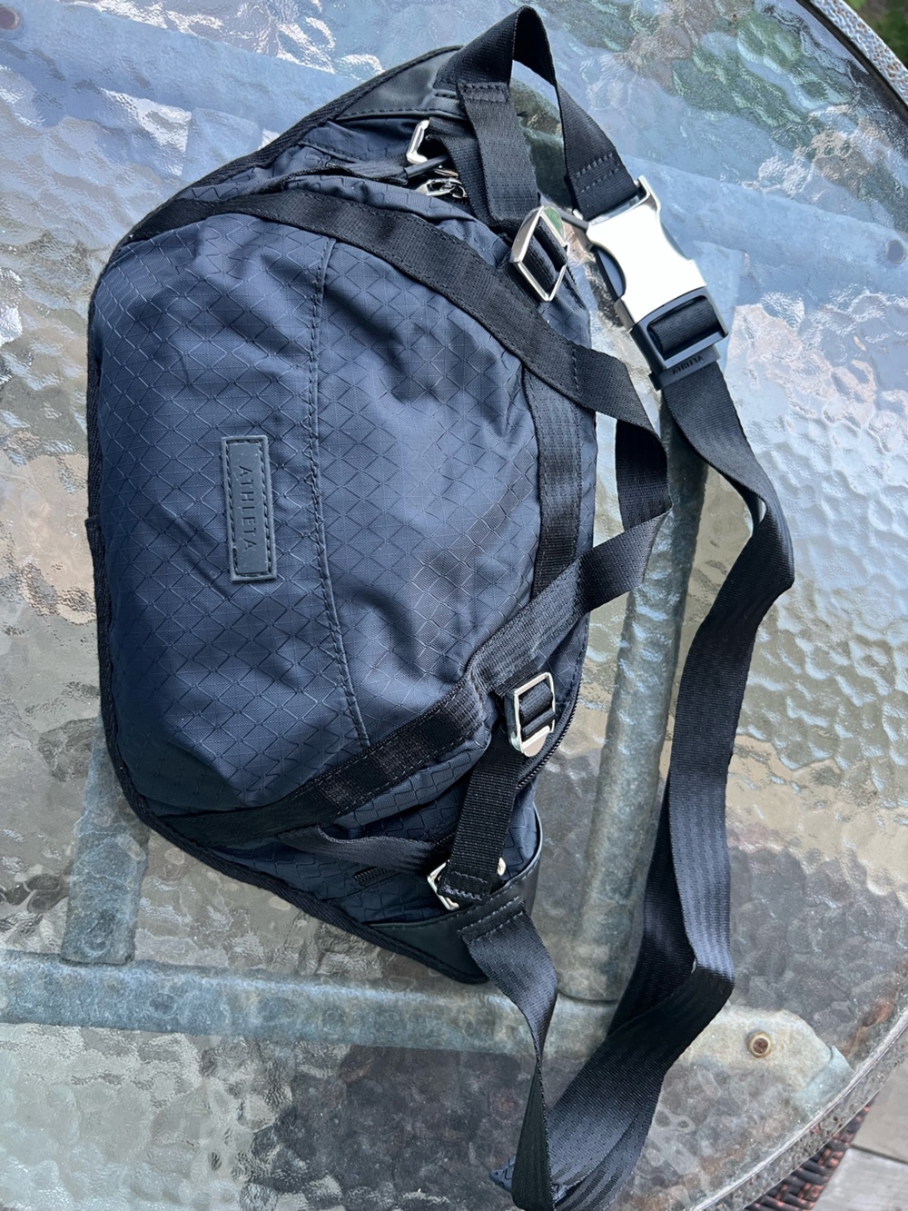 Athleta Excursion Large Belt Bag Black Nylon Crossbody Fanny Pack - Picture 8 of 12